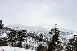 Snow topped mountains in the Caucasus