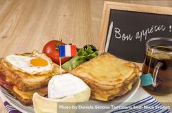 French dish with message on chalkboard 47pllb