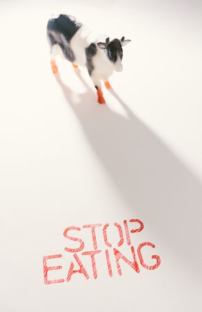 Slogan calling to stop eating animals