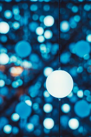 Garlands with blue lights