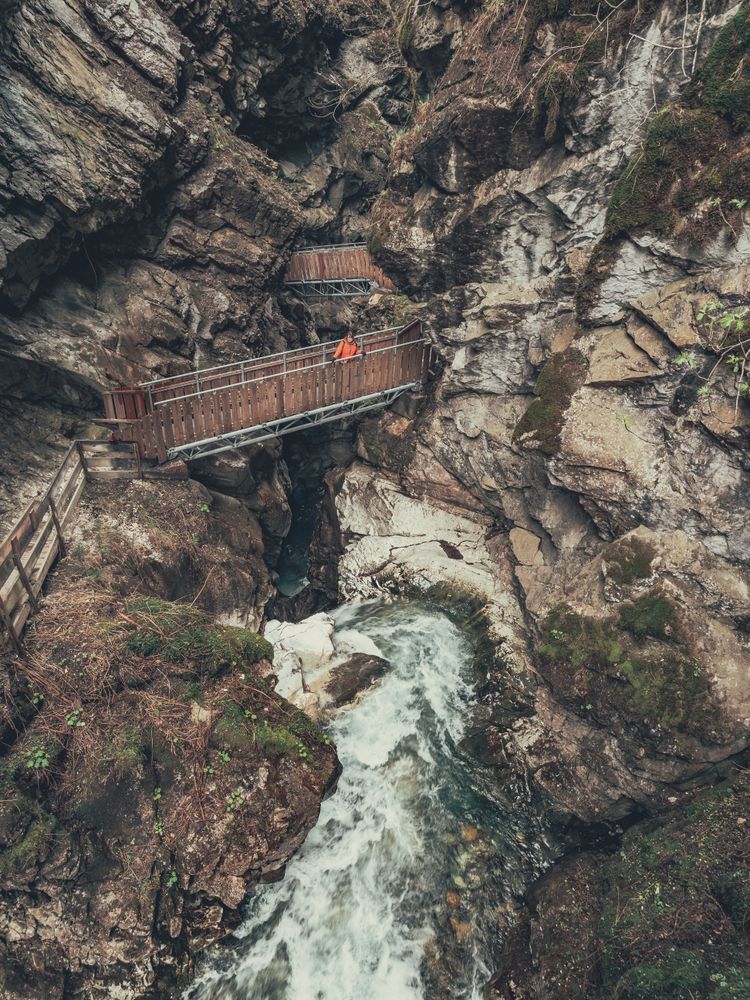 Tourist path among beautiful mountain landscape