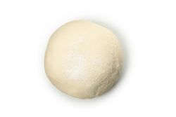 Fresh dough ball isolated on blank background