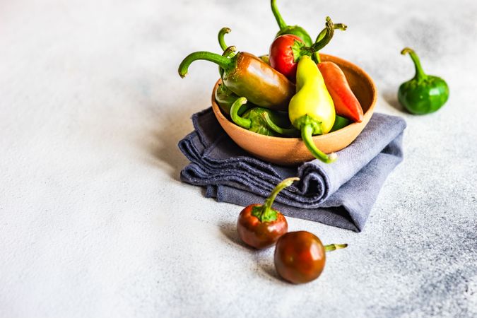 Bowl of fresh peppers