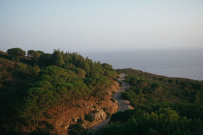 Road above an Italian coast