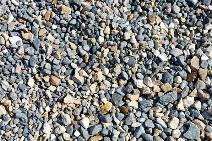 Detailed Multi-Colored River Gravel and Pebble Stone Texture