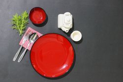 Family Dining Table Setting with a Warm Touch