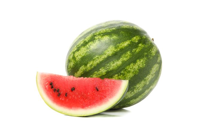 Fresh watermelon isolated on blank background. Summer fruit