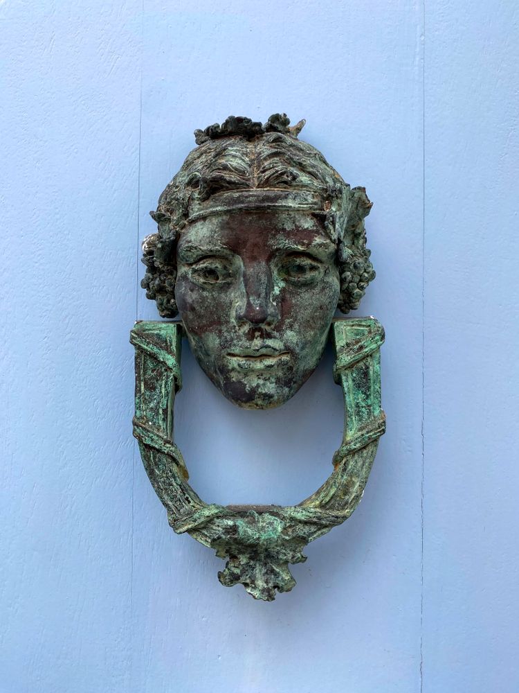 Patmian knocker close up of corrugated figurehead