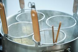Process of making noodles in kitchen