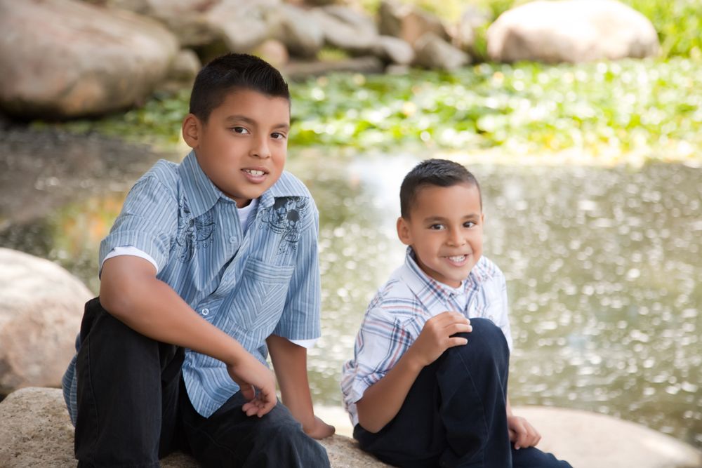 Two Hispanic Brothers at the Park