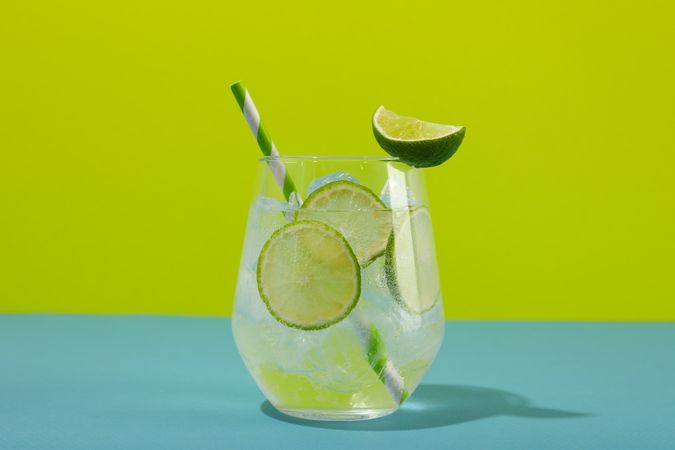 Glass of mojito, delicious fresh summer cocktail
