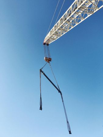 Light crane under blue sky