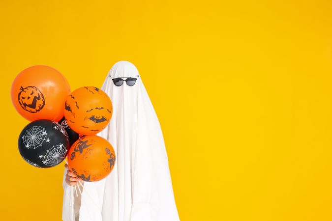 Concept of Halloween, Halloween balloon, space for text