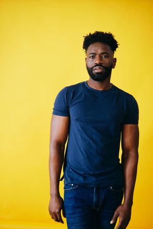 Portrait of confident Black man standing tall