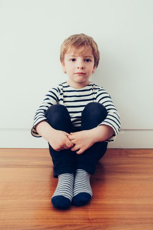 Portrait of a blonde cute boy