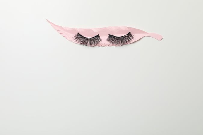 concept of cosmetology tools and beauty treatment, false eyelashes
