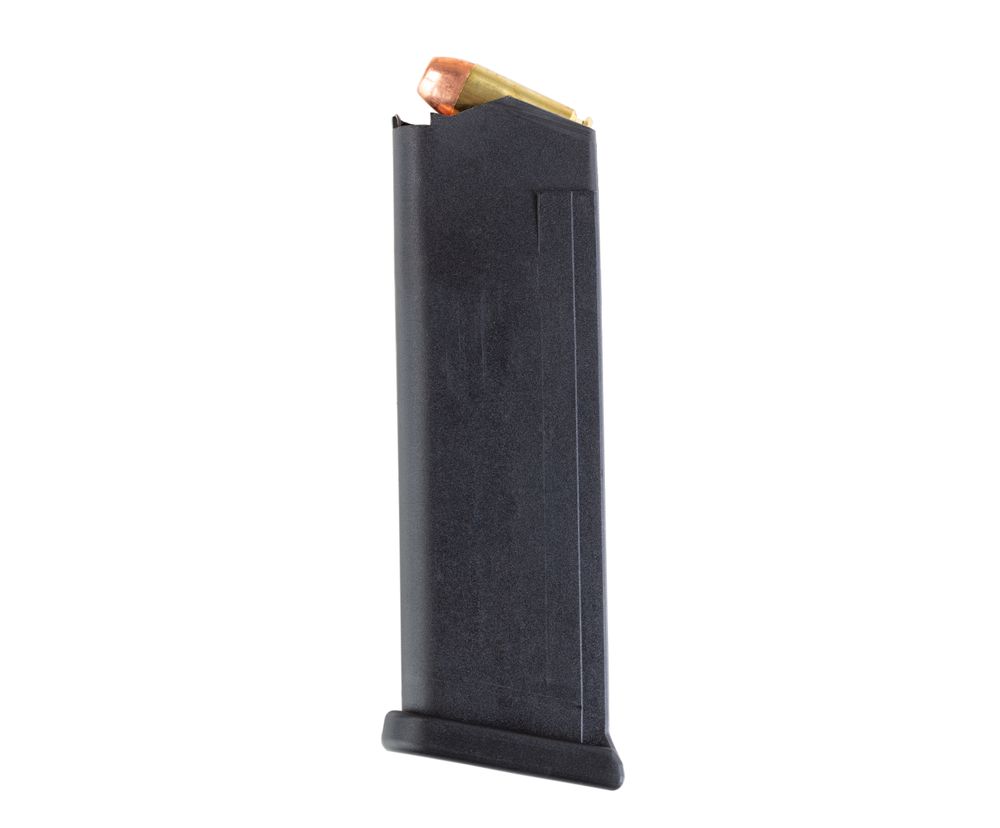 Full ammo clip isolated on a plain background