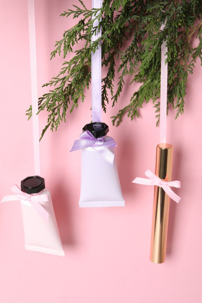 Concept of different cosmetics, different winter cosmetics