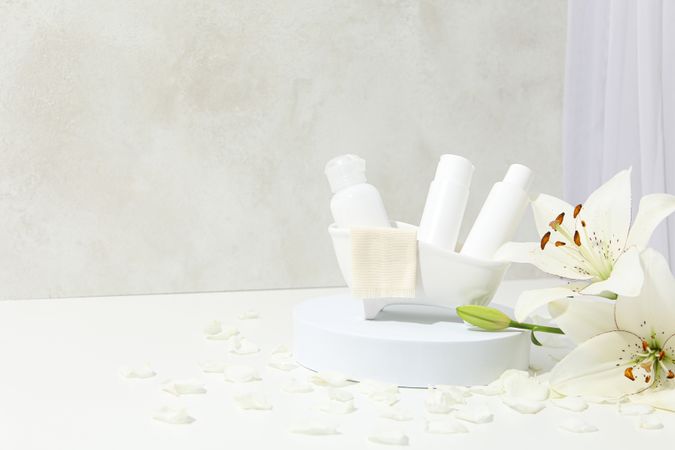 Concept of cosmetic and beauty care, space for text