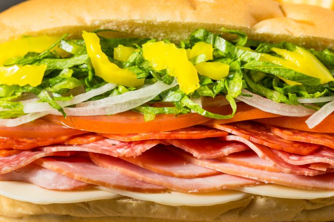 Homemade Italian Sub Sandwich
