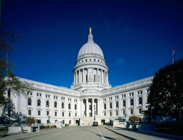 The Wisconsin State Capitol, in Madison, Wisconsin