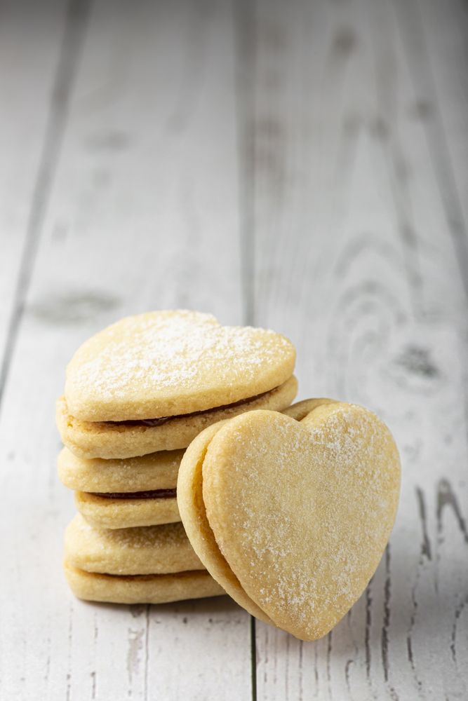 Delicious buttery biscuits filled with guava paste.