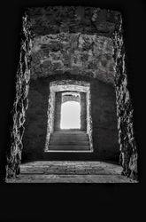 Sunlight at basement entrance