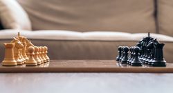 Chess board ready to start the game
