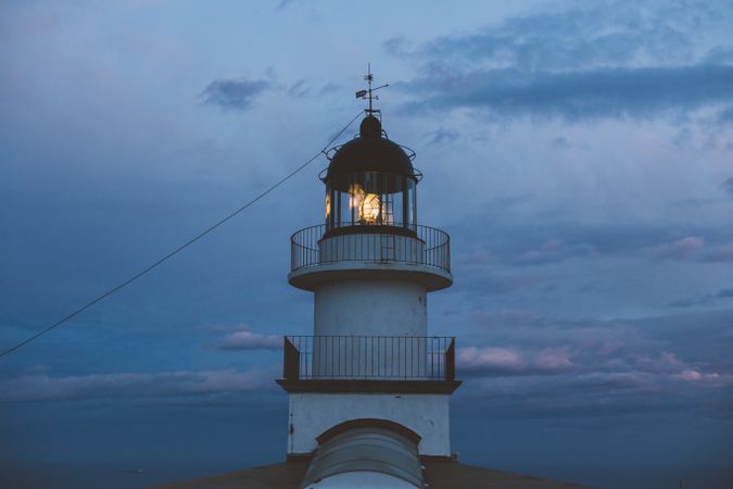 Lighthouse at sunset, landscape