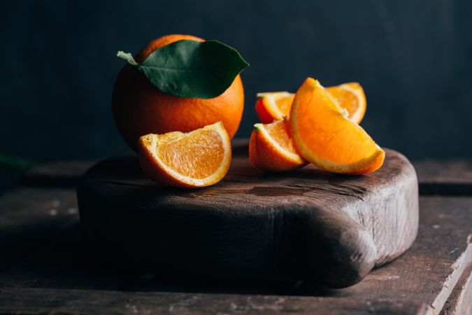 Fresh cut oranges