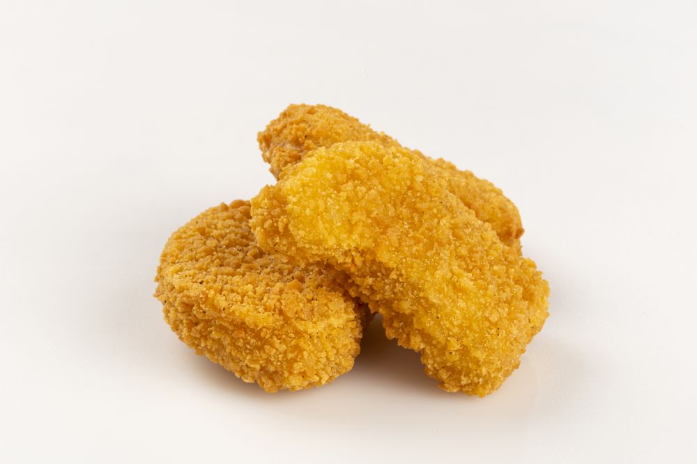 Fried chicken nuggets isolated