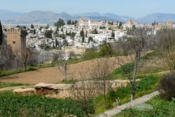 Albaicin seen from the Alhambra in Granada, Andalusia, Spain