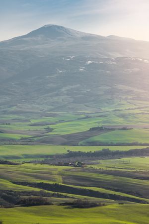 Amazing green valley with mountains