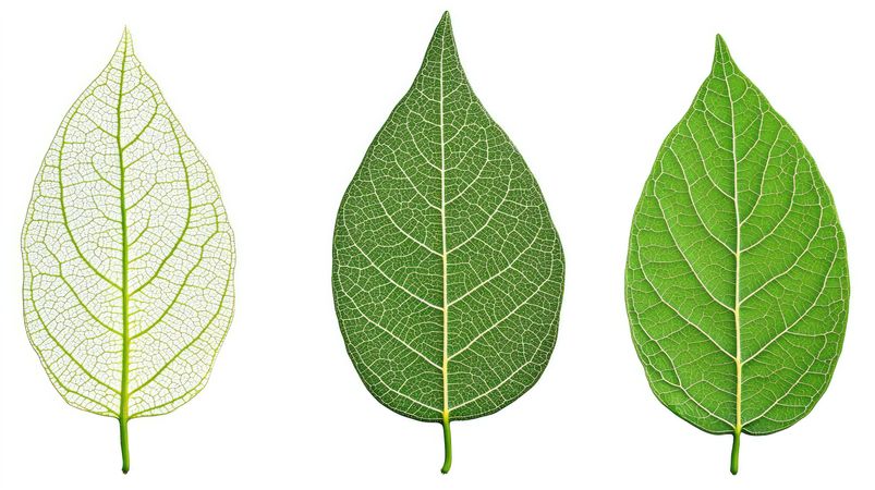 Three leaves, isolated