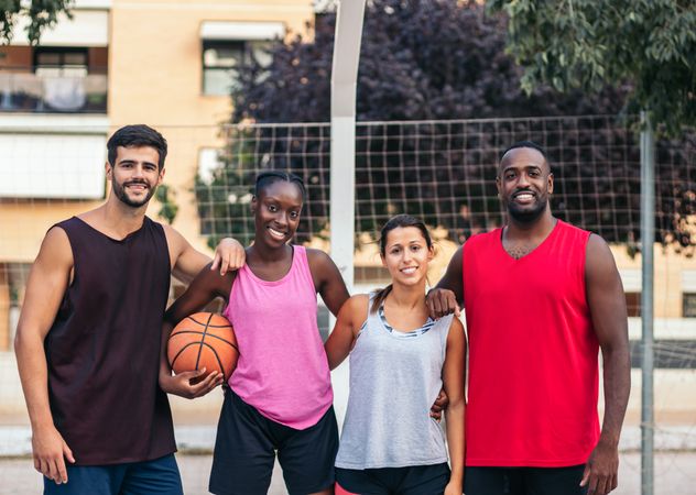 United on the Court: Friends Enjoying Basketball Together