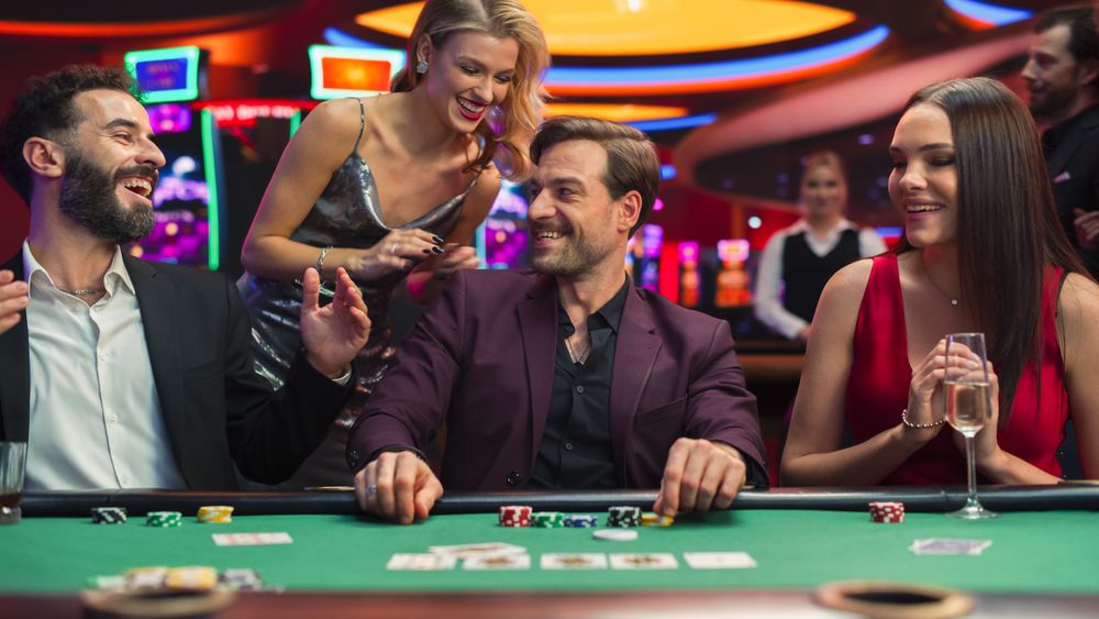 Glamorous Professional Gamblers Bet Big, Revealing Their Cards, Win Big and Have a Great Time