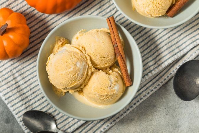 Organic Homemade Pumpkin Pie Ice Cream