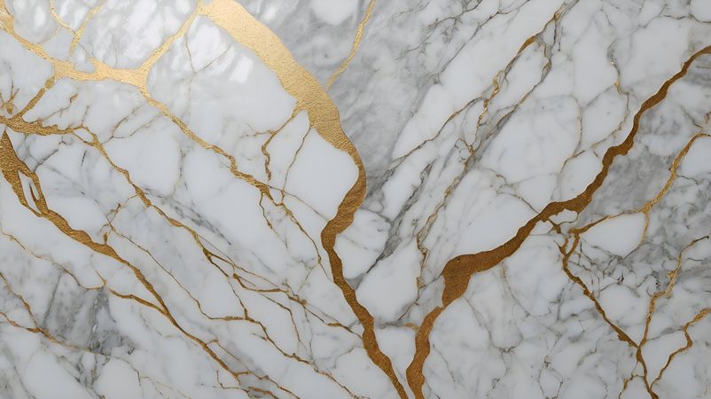 Luxury wallpaper with gold streaks in marble