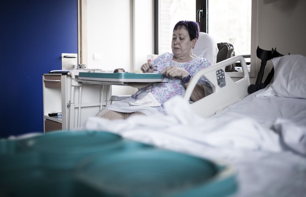 Mature woman hospitalized