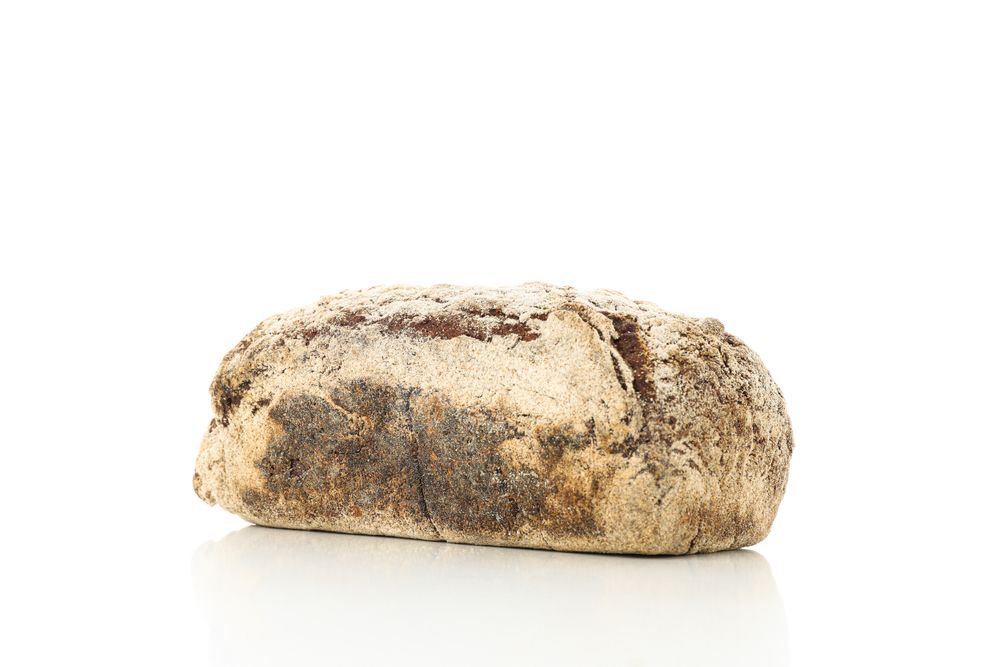 Rye bread isolated on plain background. Bakery products