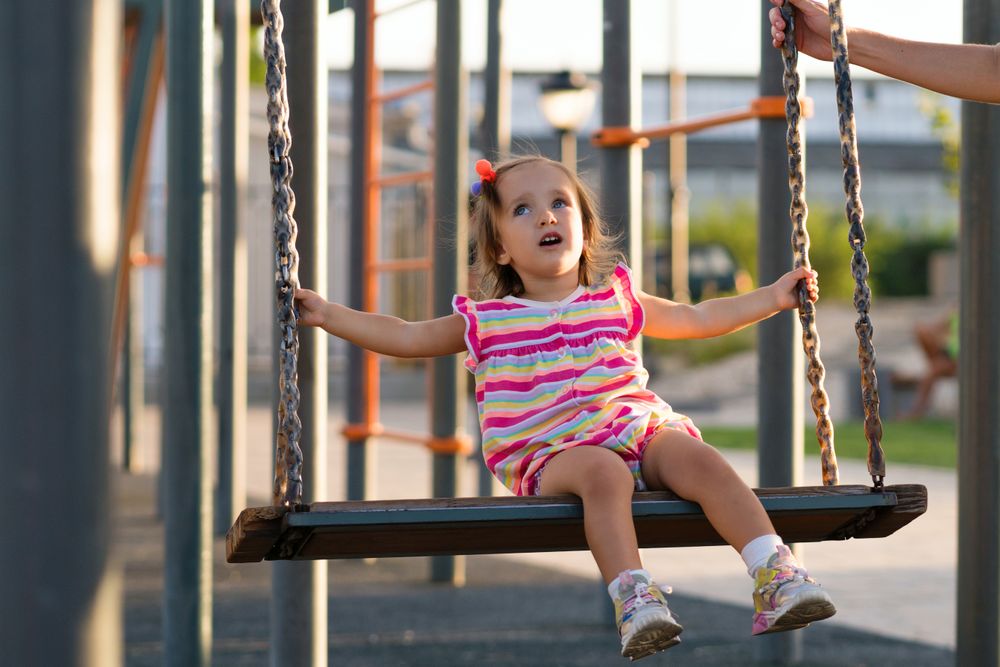 Toddler girl summer outdoors