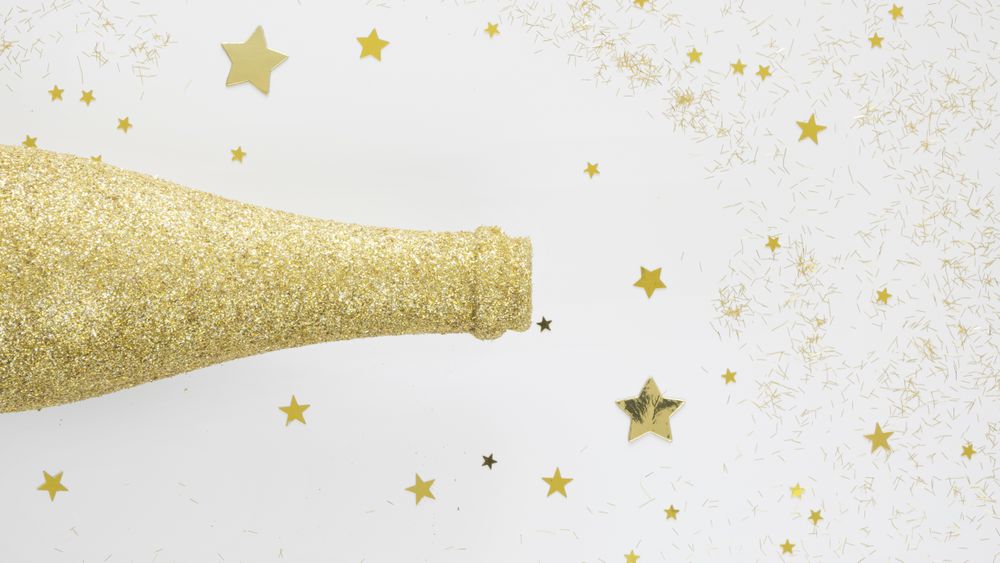 Glittery new year concept