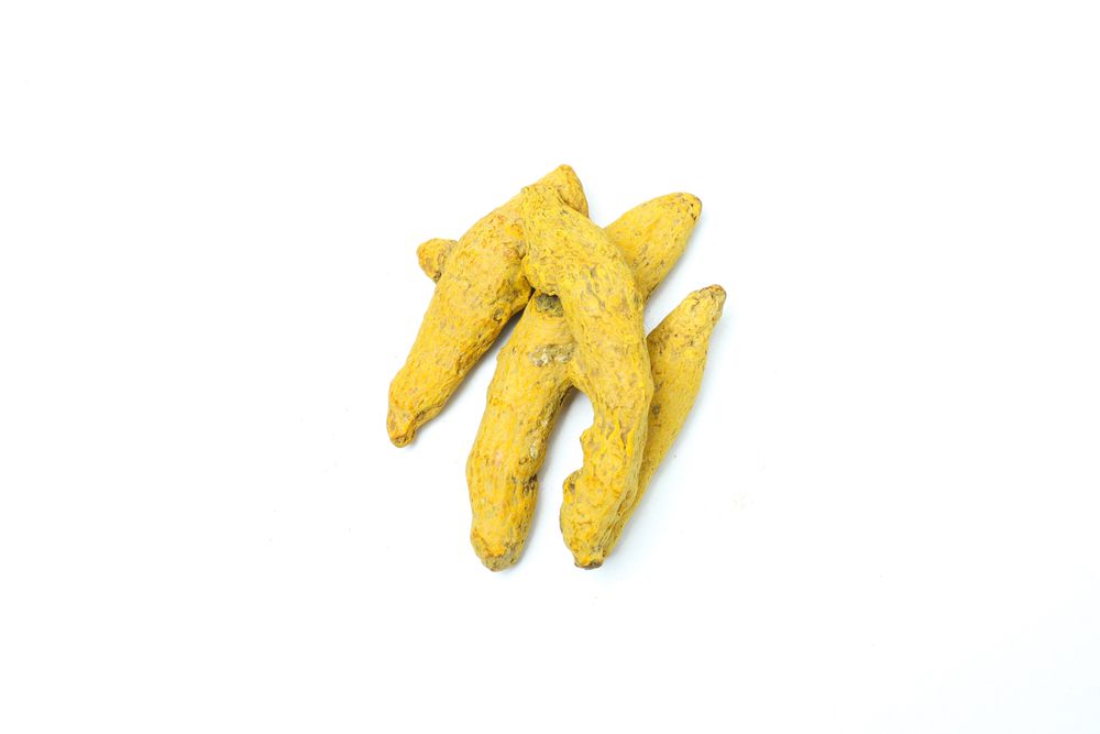 Fragrant seasoning - turmeric, isolated on plain background