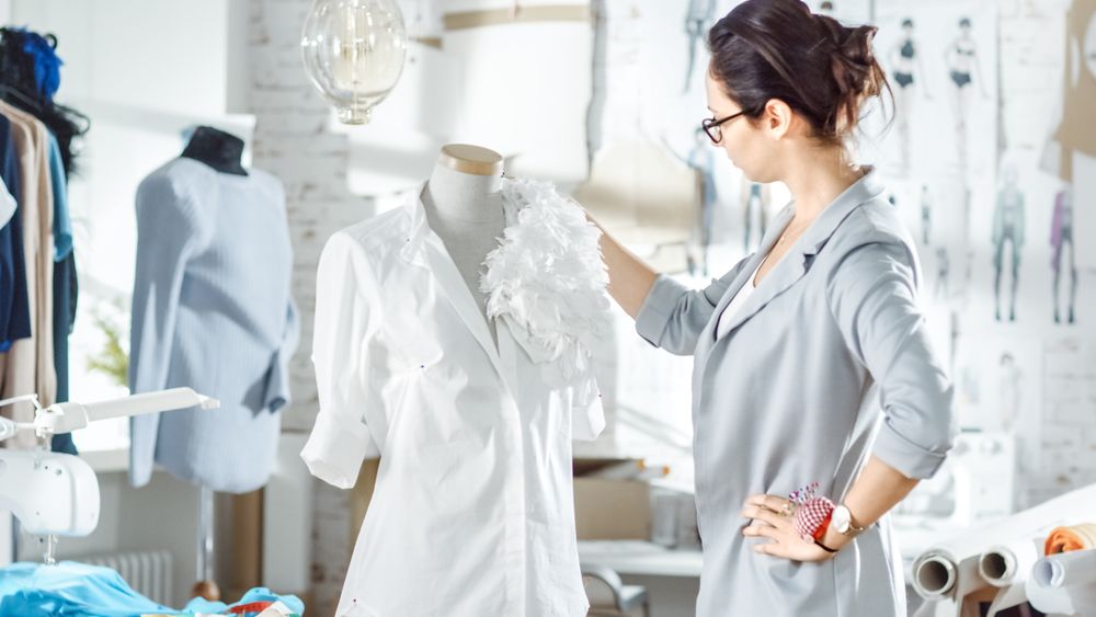 Woman fashion, designer,  Working With Tailoring Mannequin.