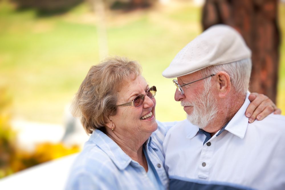Happy Mature Couple in The Park