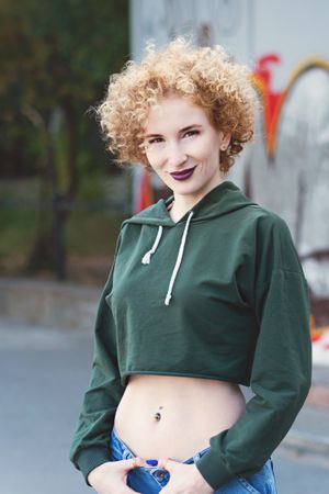 Streetwear with woman