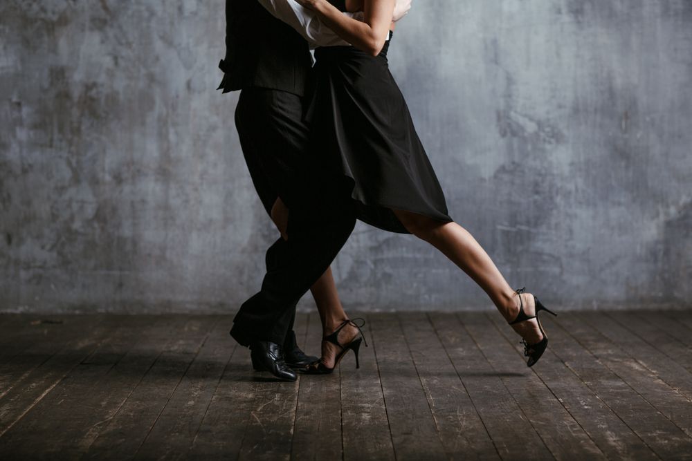 Man and woman dancing