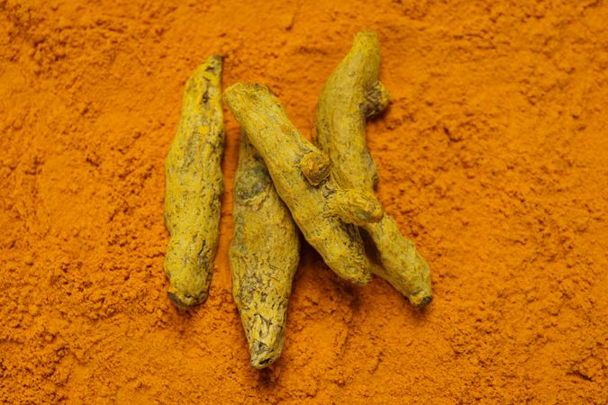 Fragrant seasoning - turmeric, one of the main ingredients in Indian curry