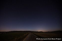 Country road on dark starry night 4mapv4