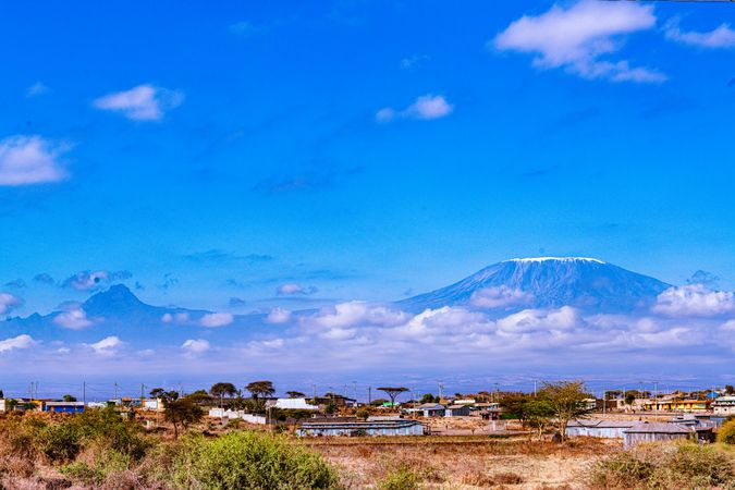 Mount Kilimanjaro Landscapes Highway Road Kimana Emali Oloitokitok Kenya Tanzania